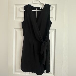 Emma & Michele Black Sleeveless Wrap-Style Romper